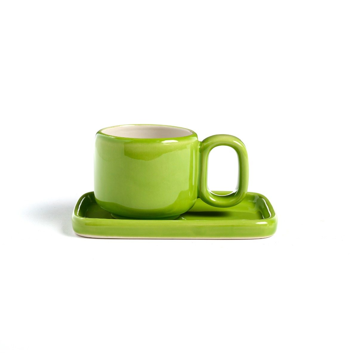 Tazzina da caffè in ceramica Modern Verde acido