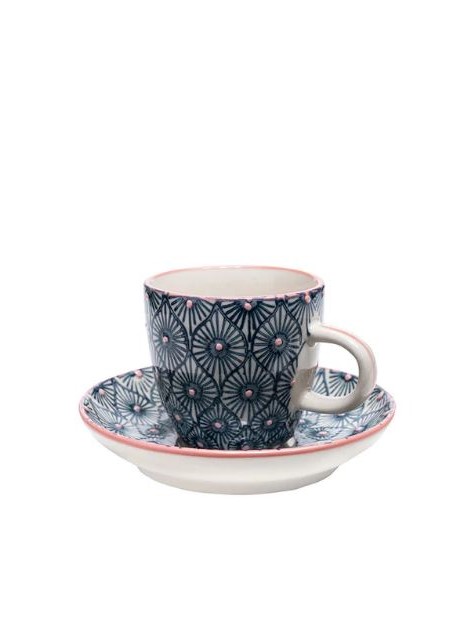 Tazzina da caffè con piattino Mix Match Blu