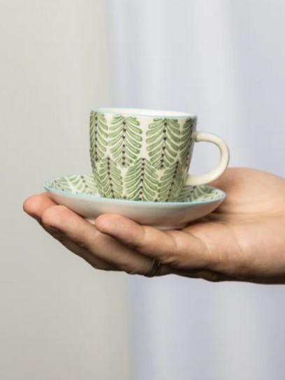 Tazzina da caffè con piattino Mix Match Verde