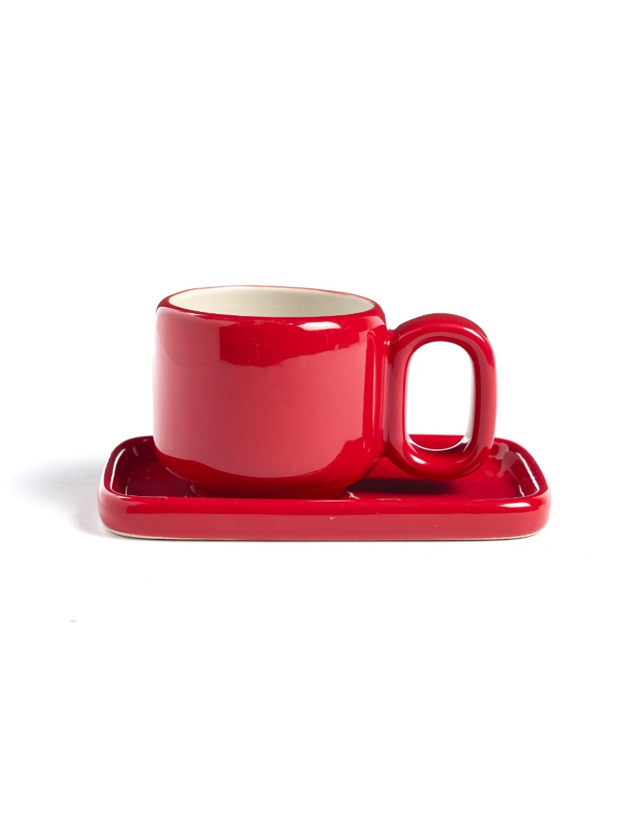 Tazzina da caffè in ceramica Modern Rossa
