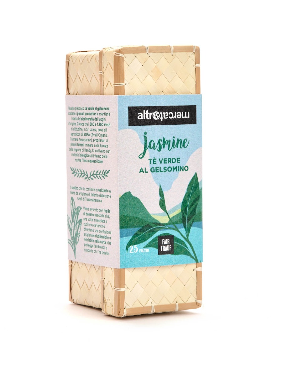 Tè verde al gelsomino in cestino Altromercato