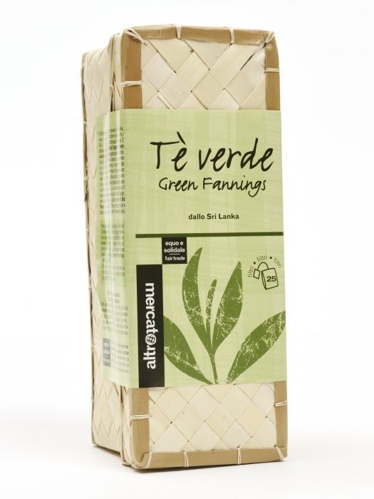 Tè verde Green Fannings in bustine - in cestino - Altromercato