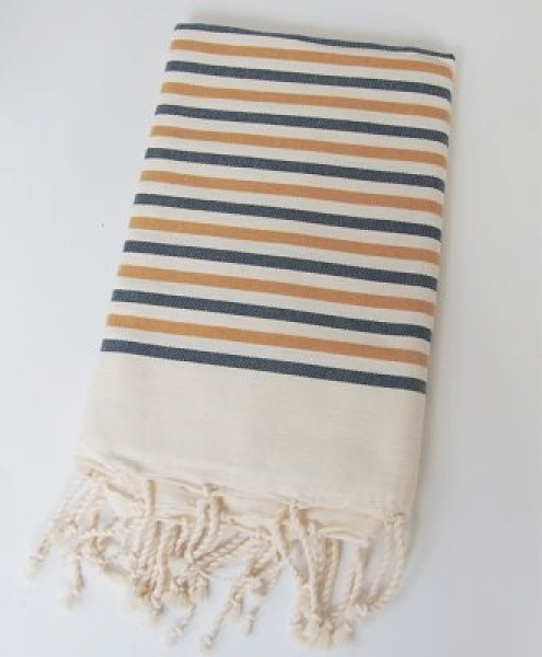 Telo mare in 100% cotone a righe 100x200cm multirighe