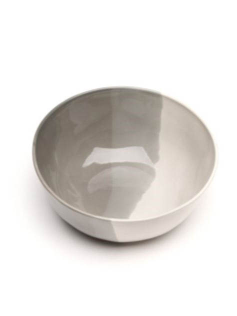 Terrina insalatiera in ceramica Duet Grigio sfumato