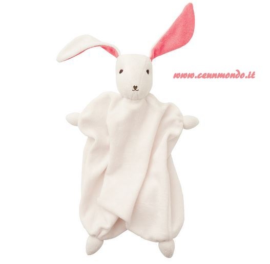 Doudou Hoppa Tino per Neonati in cotone Biologico Bianco corallo