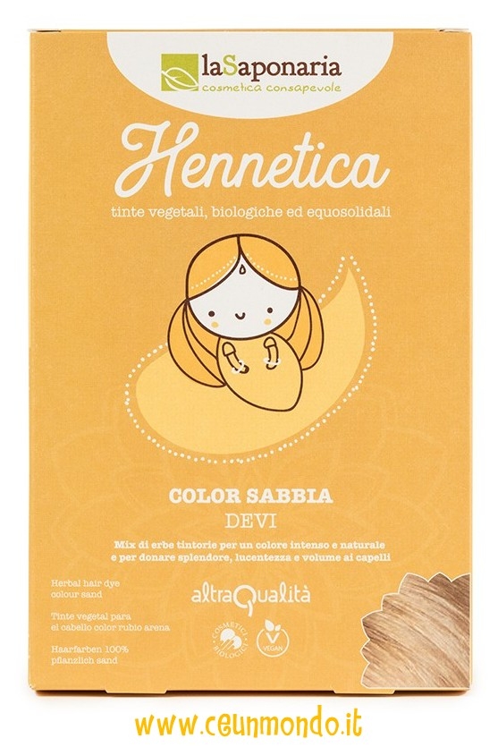 Tinta per Capelli Vegetale Sabbia - Devi - Hennetica LaSaponaria - 100gr