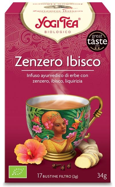 Tisana YOGI TEA® Zenzero e Ibisco BIO 17 bustine