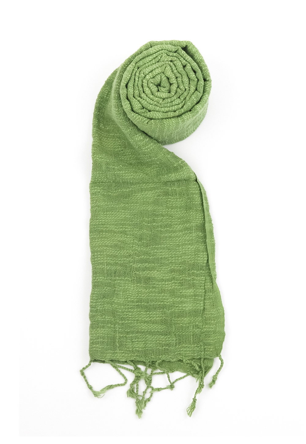Sciarpa 100% cotone TOAN Tinta Unita GRASS GREEN