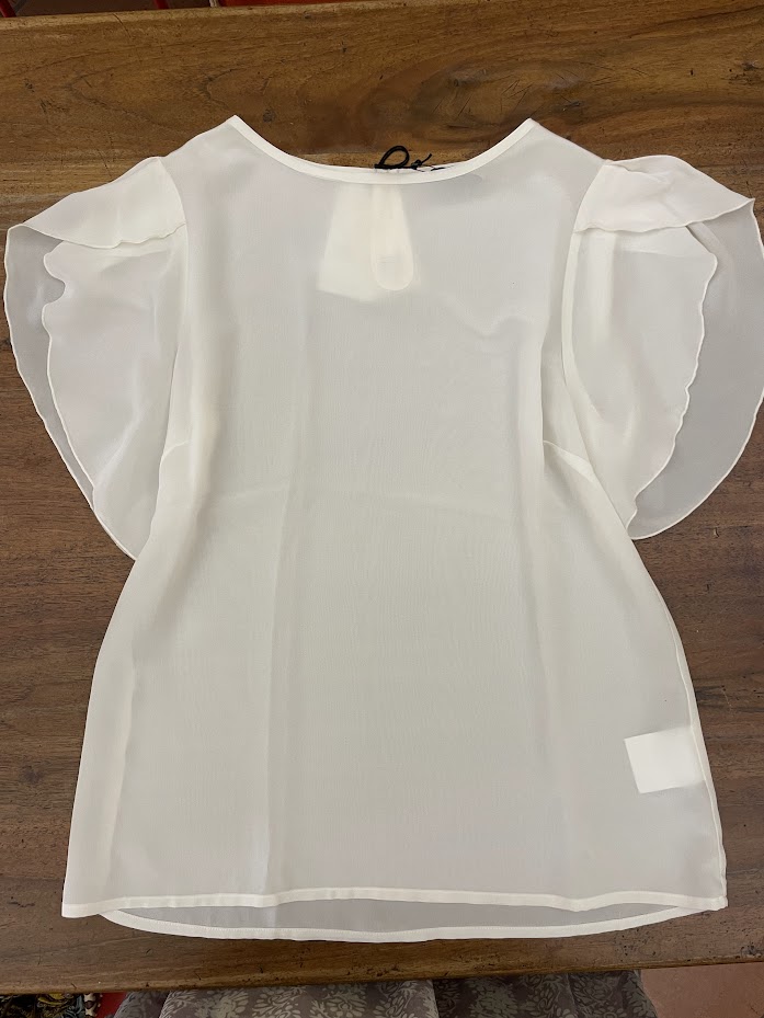 Top bianco in seta Progetto Quid