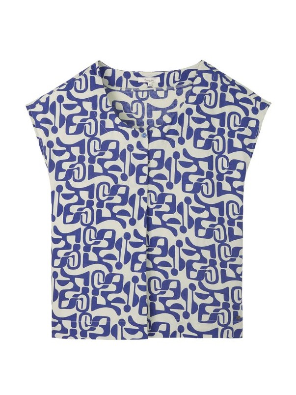 Top estivo donna Blu Maze in EcoVero Tranquillo.