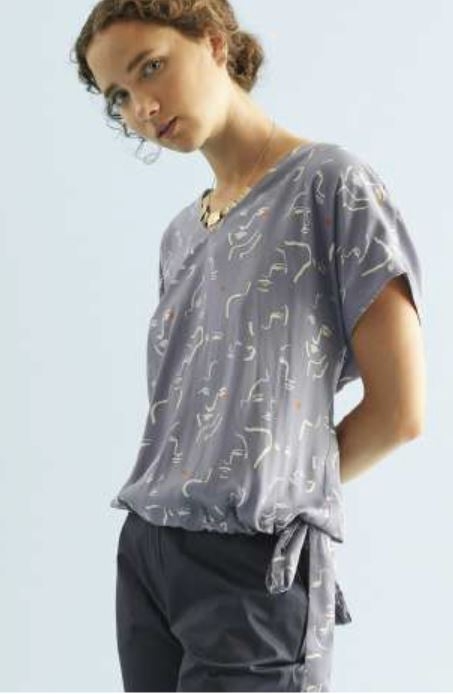 Top con manica corta e cintura Loto denim - Quid