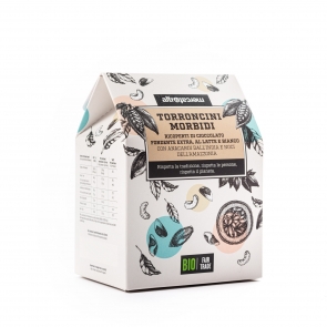 Torroncini ricoperti al cioccolato Bio in astuccio di carta