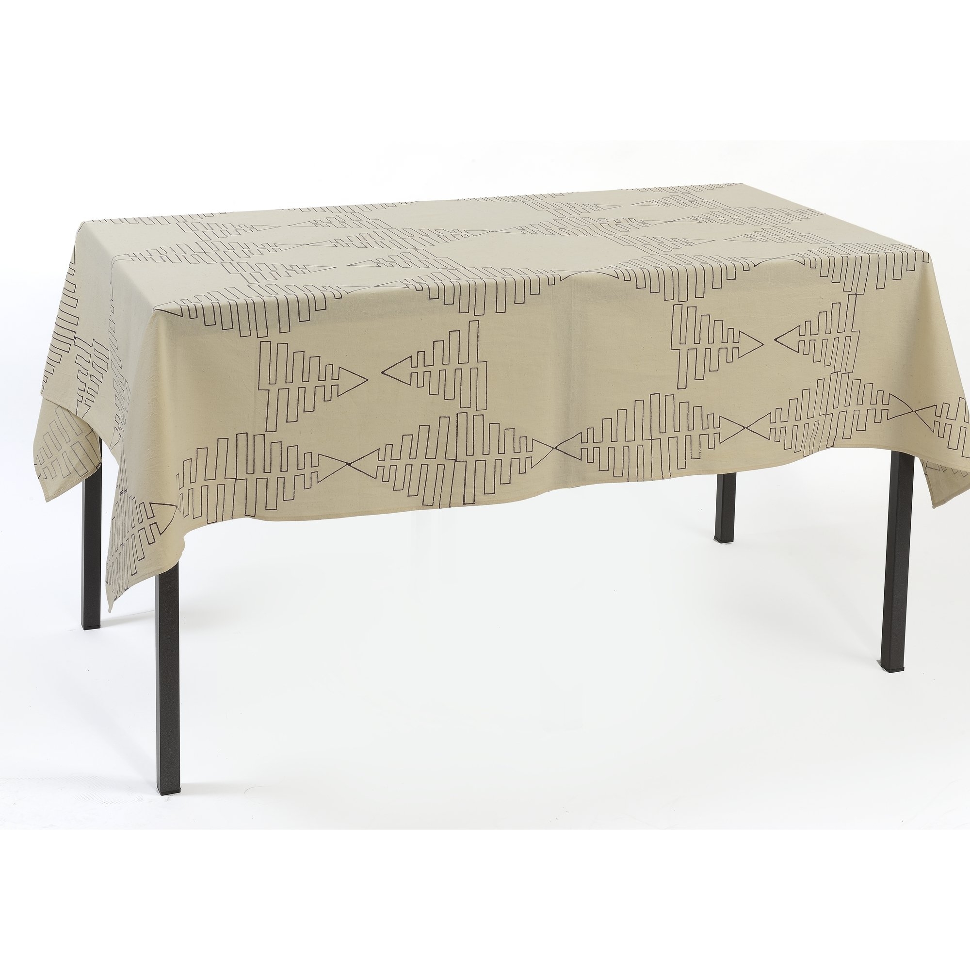 Tovaglia rettangolare FELCE bianca stampata 200x140cm 6 posti