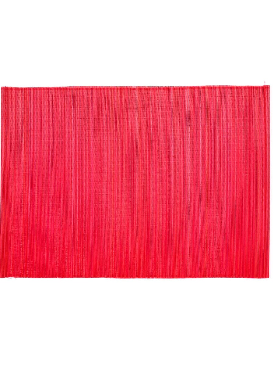 Tovaglietta americana in bamboo e cotone Rossa
