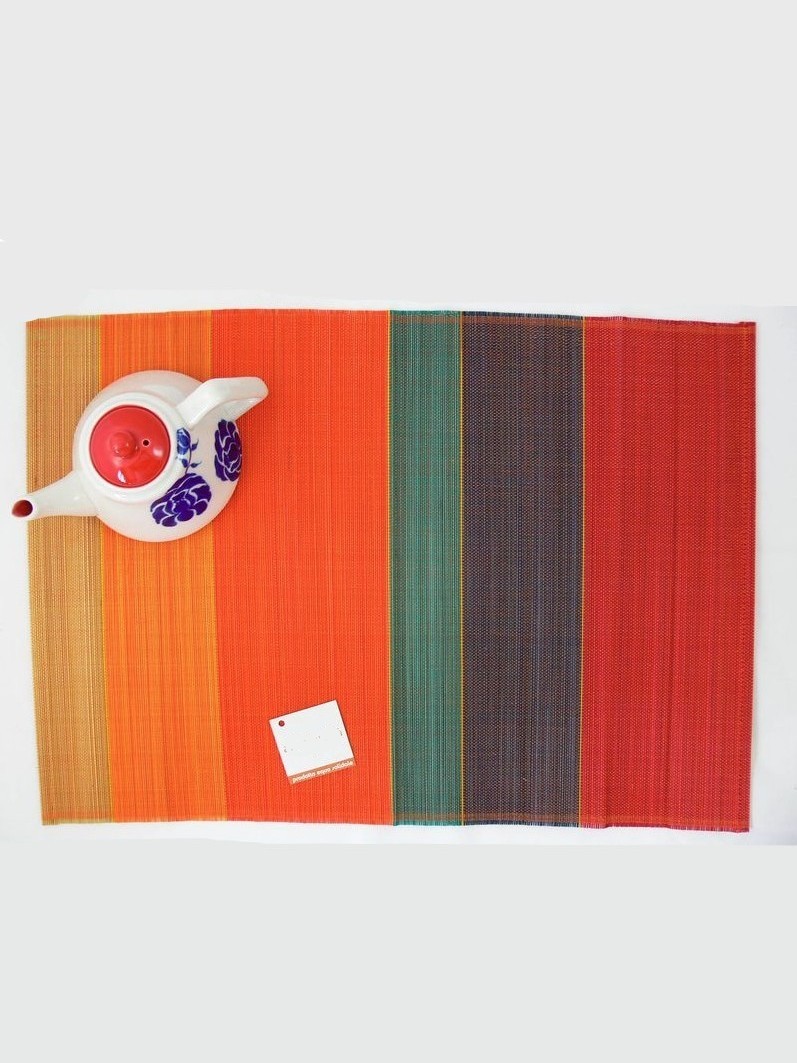 Tovaglietta americana in bamboo e cotone Toni caldi