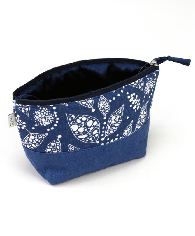 Trousse porta trucchi Florea in cotone Blu