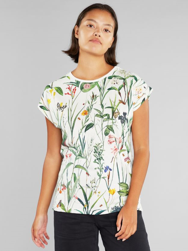 T-shirt cotone organico Visby FLOWER FIELD donna
