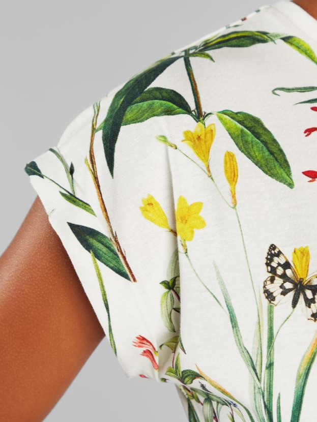 T-shirt cotone organico Visby FLOWER FIELD donna
