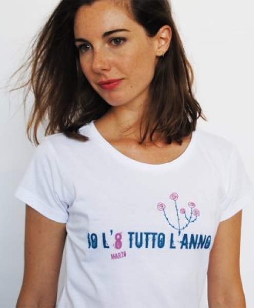 T-shirt IO l'8 TUTTO L'ANNO -cotone BIO- donna