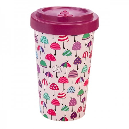 Eco Tazza in fibra di bamboo con coperchio UMBRELLAS