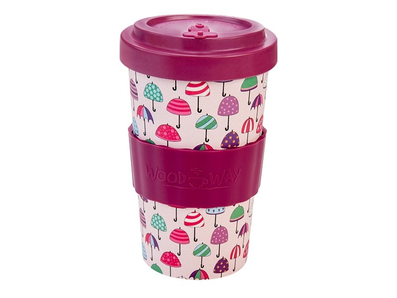 Eco Tazza in fibra di bamboo con coperchio UMBRELLAS