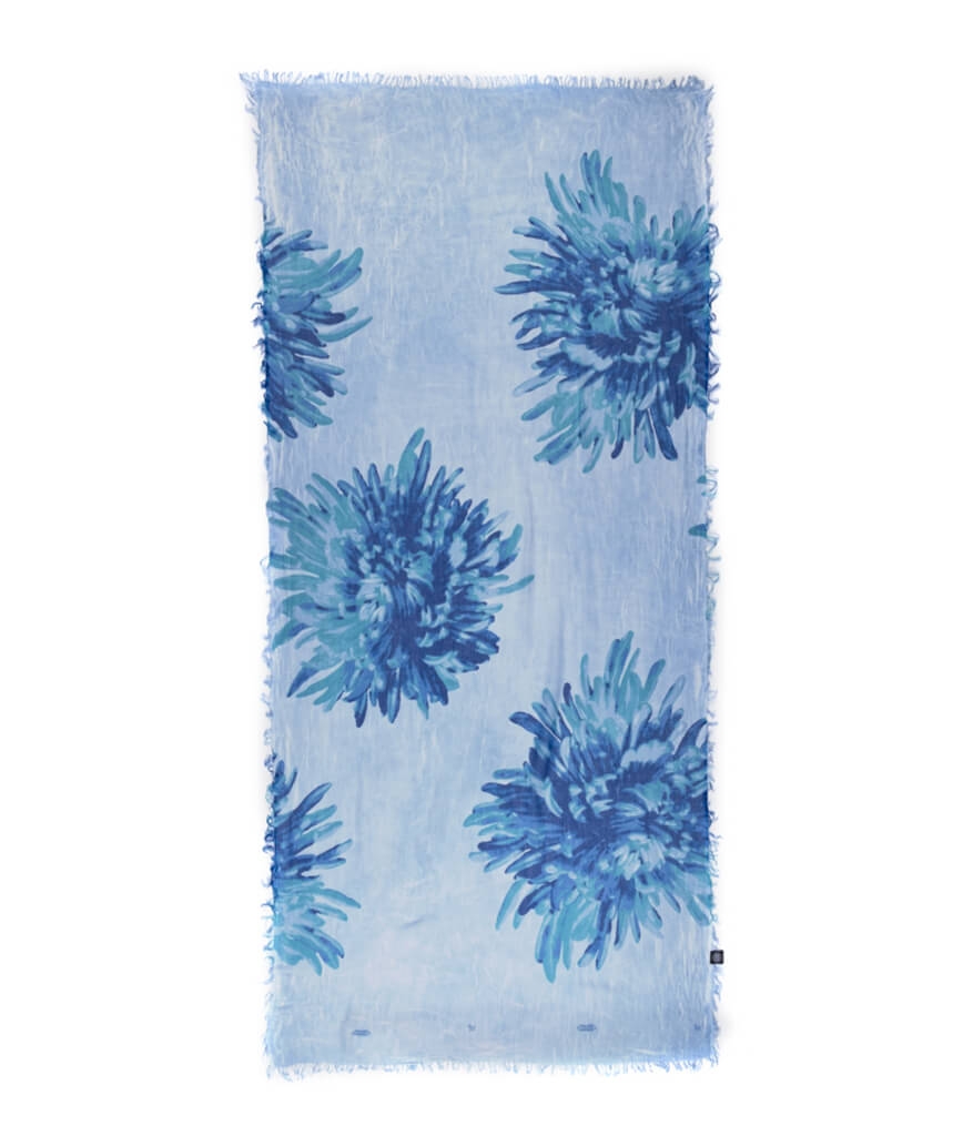 Foulard sciarpa Bamboo Van Gogh celeste