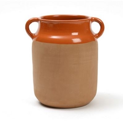 Vaso decorativo ARGILLE in terracotta colorata in arancio