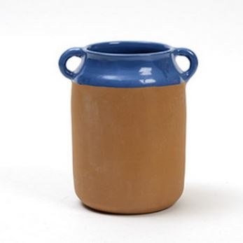 Vaso decorativo ARGILLE in terracotta colorata in blu