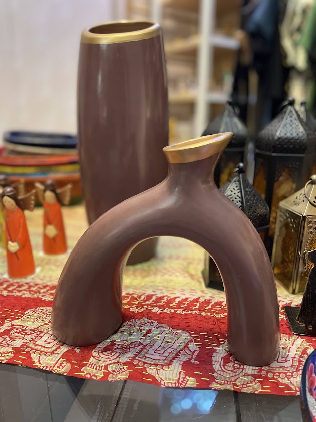 Vaso a ponte in ceramica artistica chulucana Adean Fiesta Vinaccia