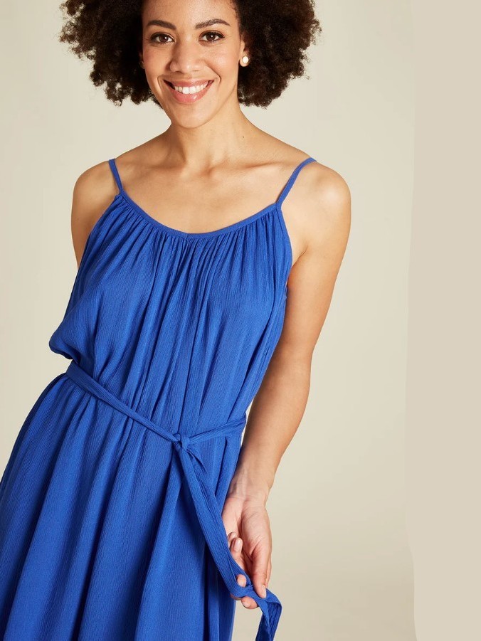 Vestitino corto donna Blu Maze in Crepe EcoVero