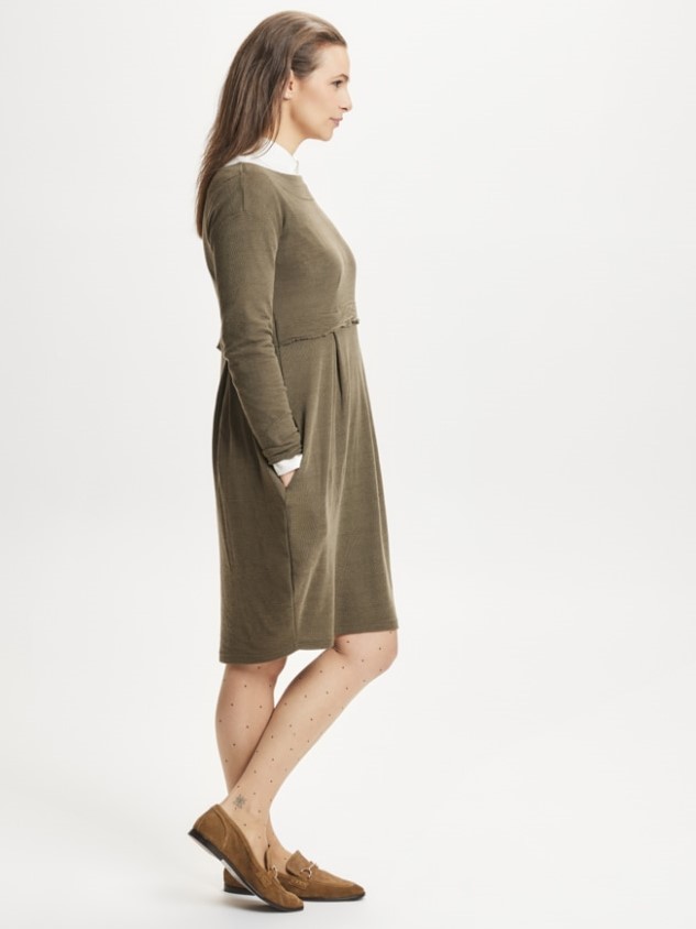 Vestito a palloncino 100% lana merinos 7035