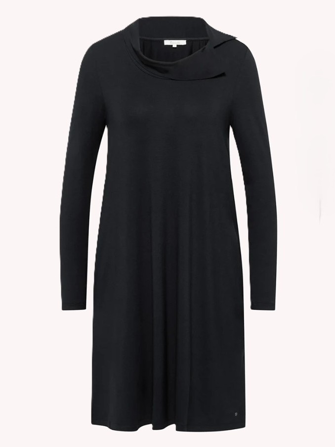 Vestito donna largo a trapezio Nero Tranquillo