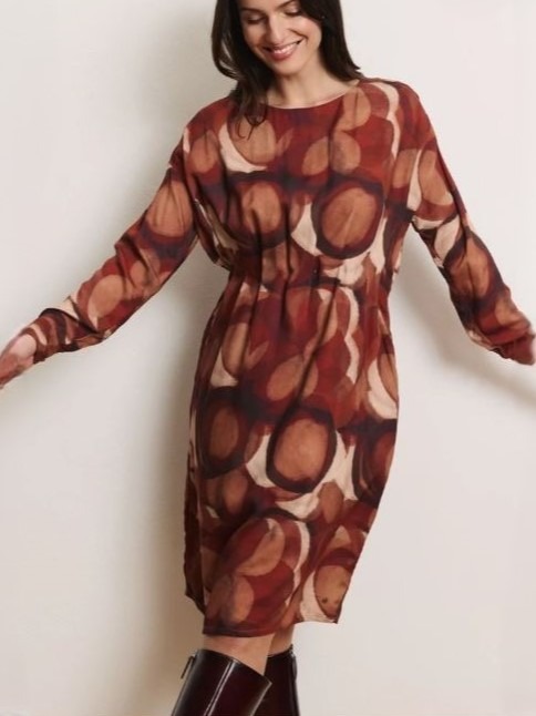 Vestito donna fantasia Marrone in EcoVero TAALKE