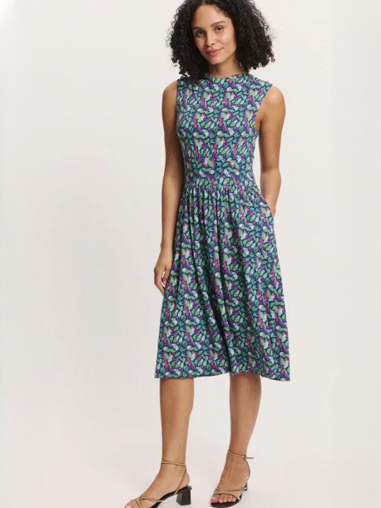 Vestito donna in jersey Albaa fantasia Blu