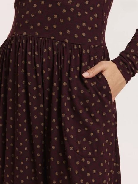 Vestito bordeaux in jersey EcoVero Corinnee