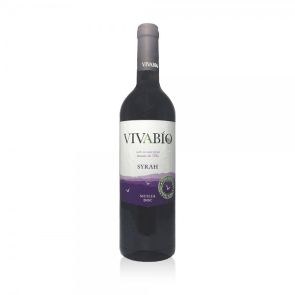 Vino rosso Syrah Insolia Vivabio biologico 750ml