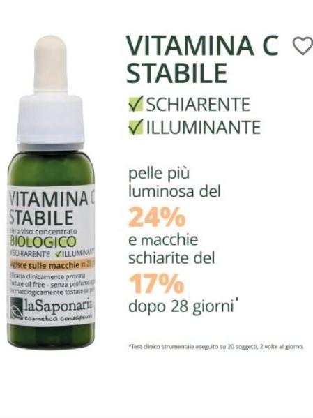 Siero viso Vitamina C Stabile - La Saponaria