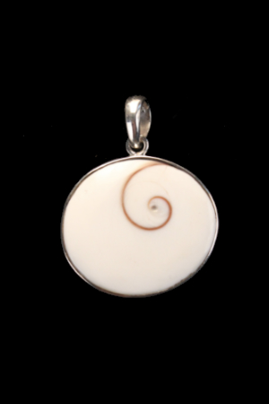Ciondolo con Madreperla spirale in Argento 30mm