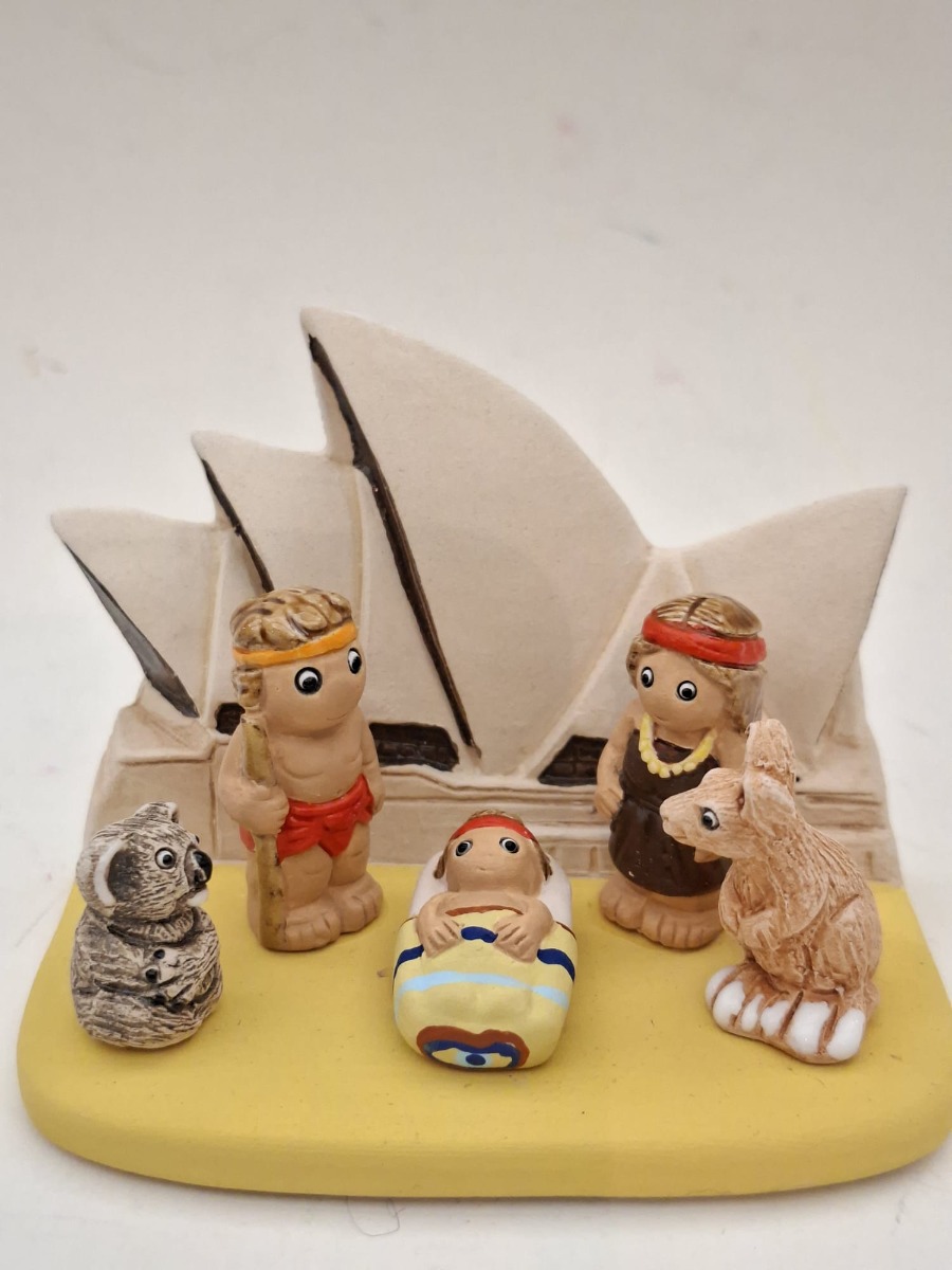 Presepe Australia Sydney in ceramica - pezzo unico