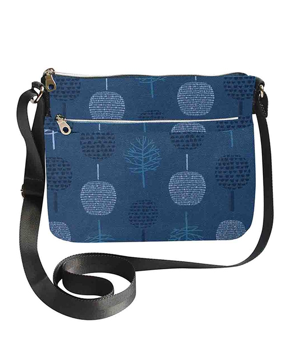 Borsa messenger leggera in tessuto impermeabile WOODY 29x21 h cm