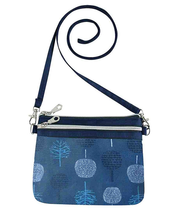 Borsa piccola 2 tasche convertibile in portadocumenti viaggio WOODY 20x14 h cm