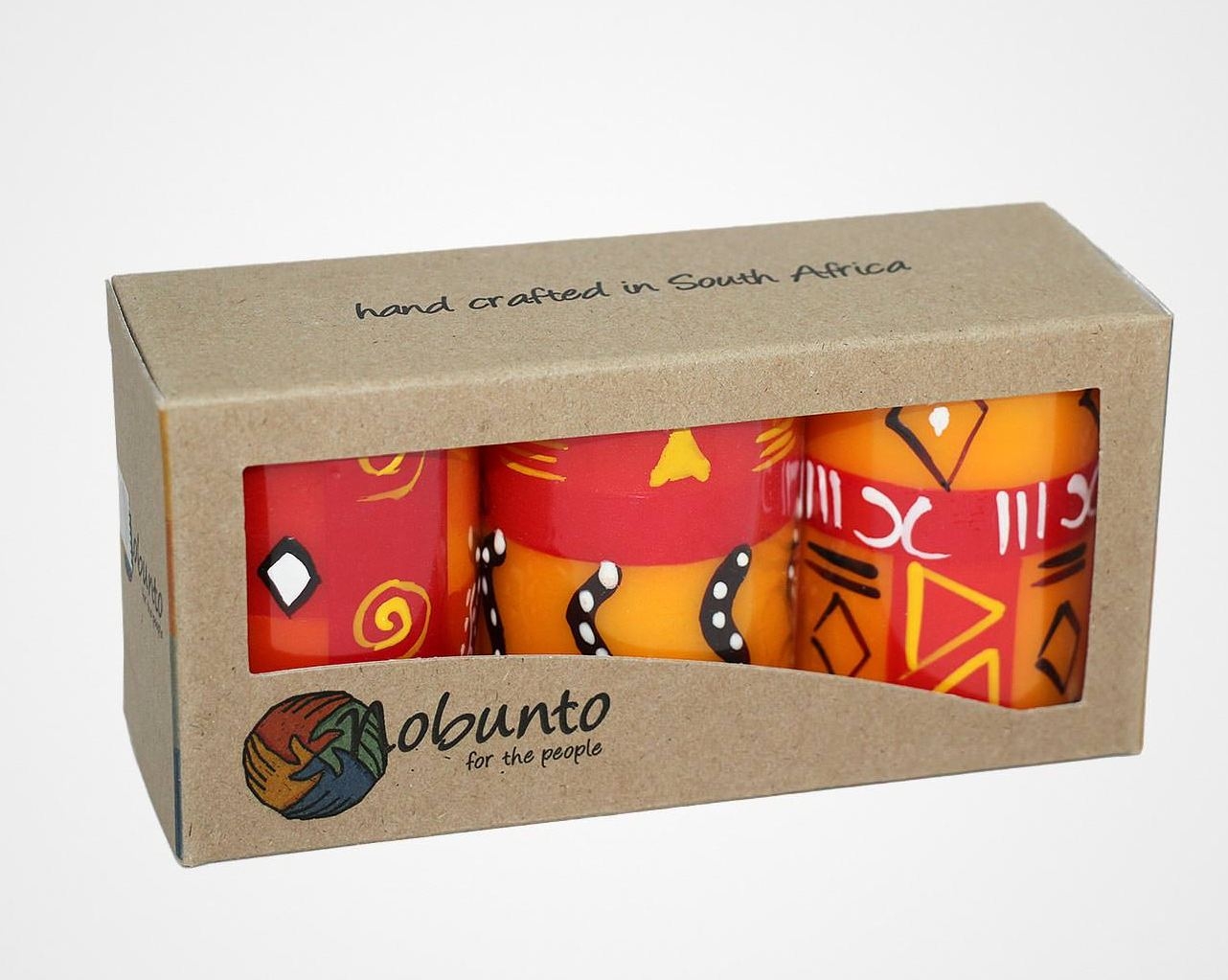 Candela dipinta a mano Zahabu cm 5x7 set da 3 candele - Nobunto