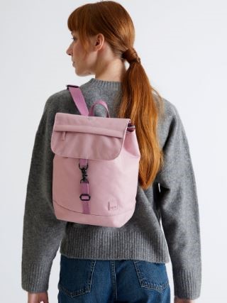 Zainetto donna in tessuto ecofriendly impermeabile Rosa mauve Lefrik