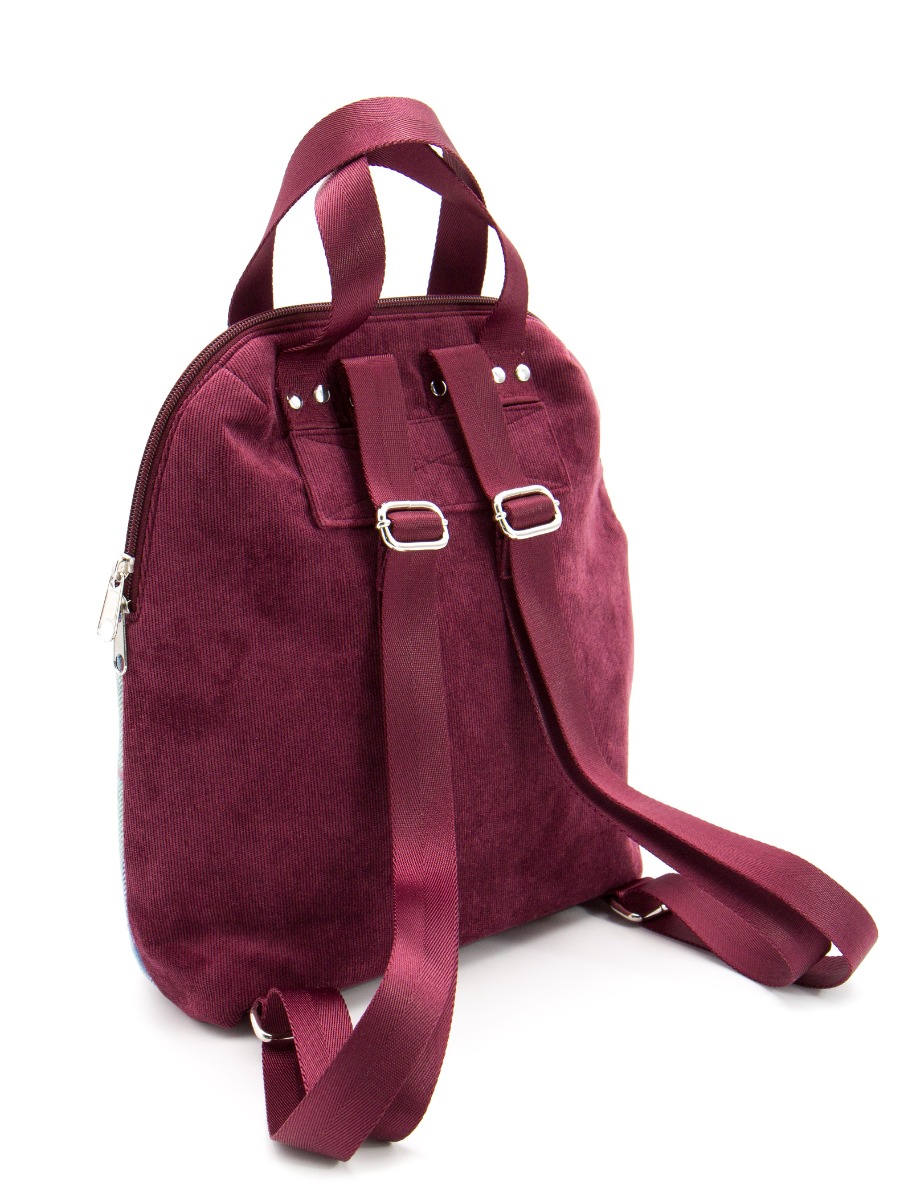 Zaino in tessuto tartan  - bordeaux