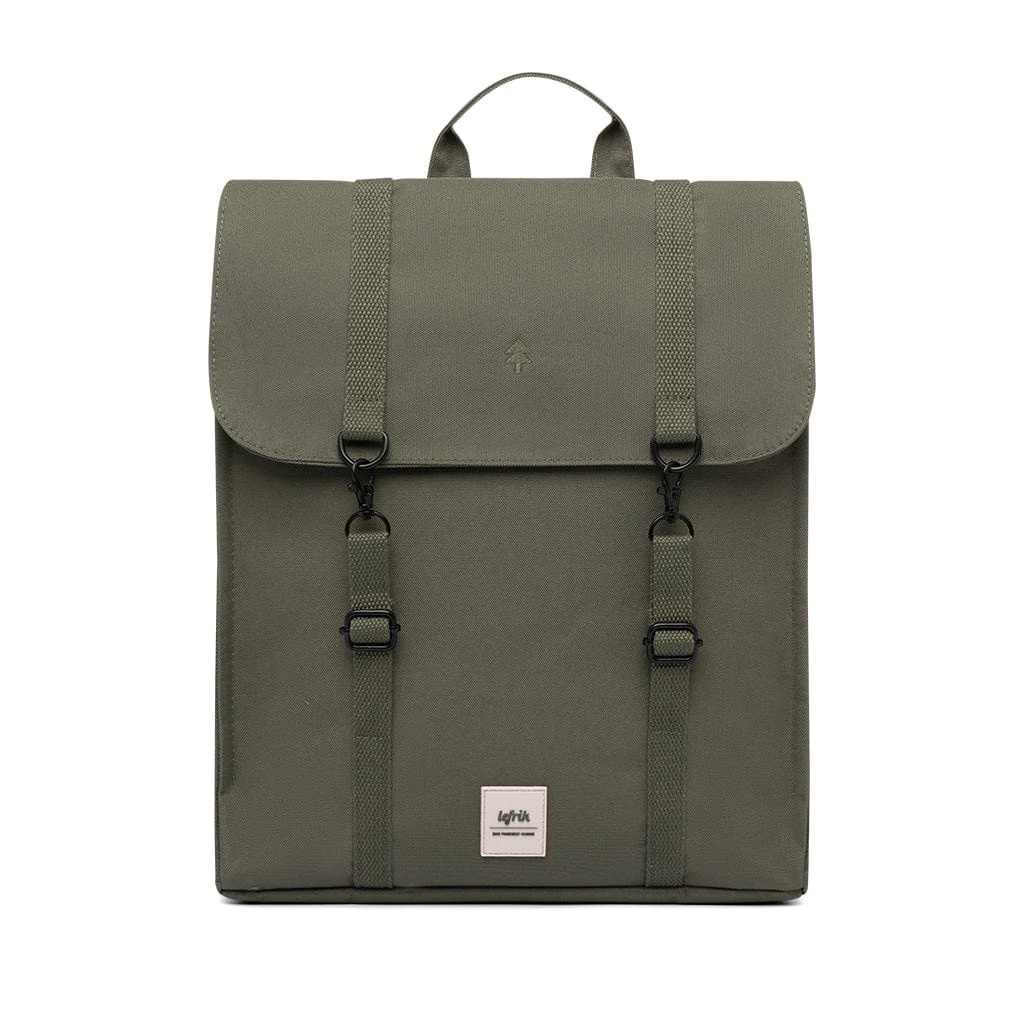 Zaino HANDY metal hook in tessuto eco friendly Verde oliva - Lefrik