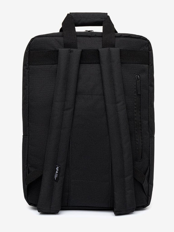Borsa Zaino DAILY in tessuto eco friendly Nera Lefrik retro con spallacci imbottiti