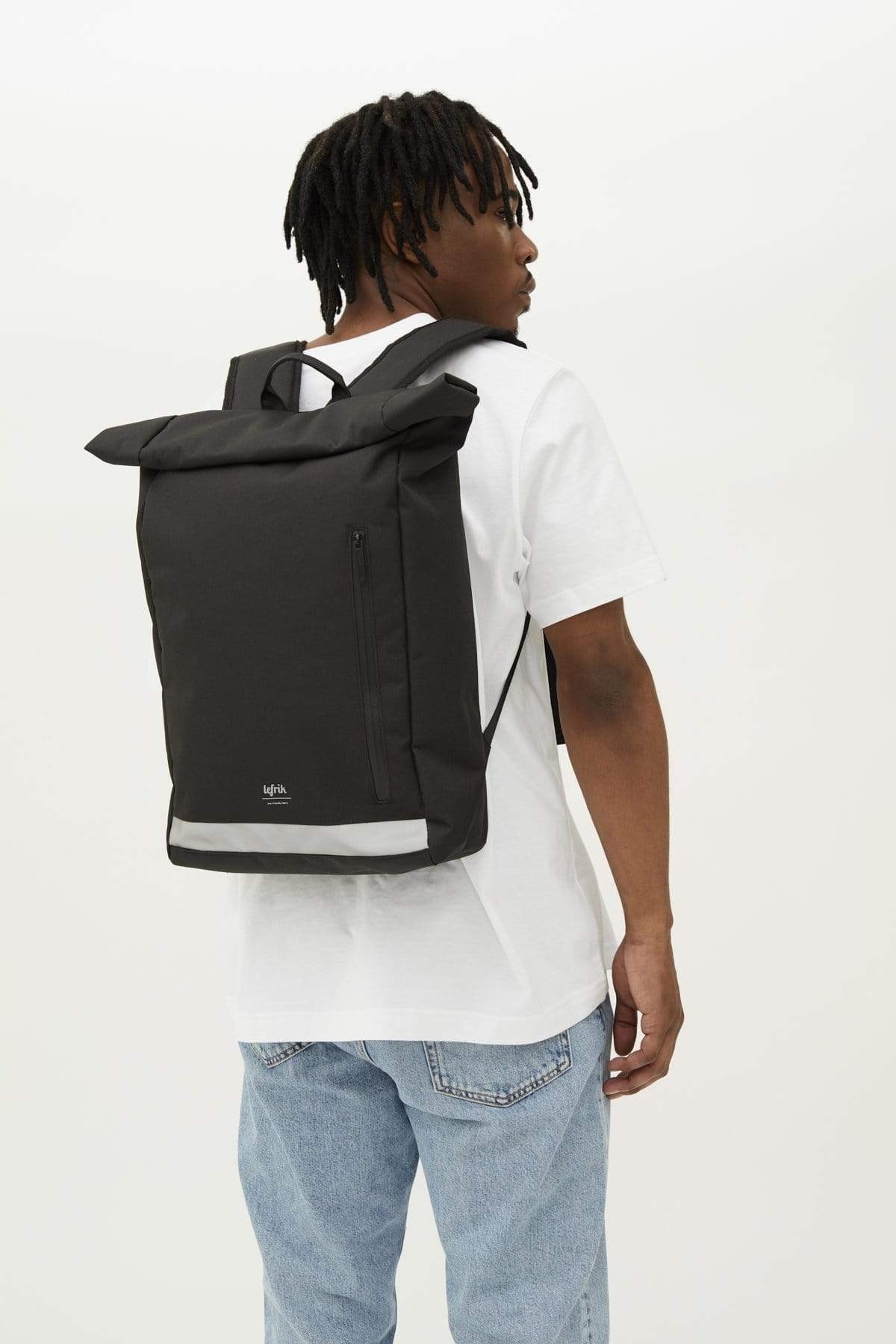 Zaino ROLL in tessuto eco friendly Nero - Lefrik