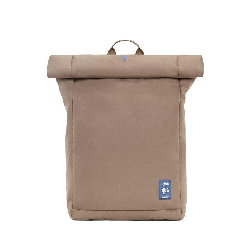 Zaino ROLL in tessuto eco friendly Tortora - Lefrik