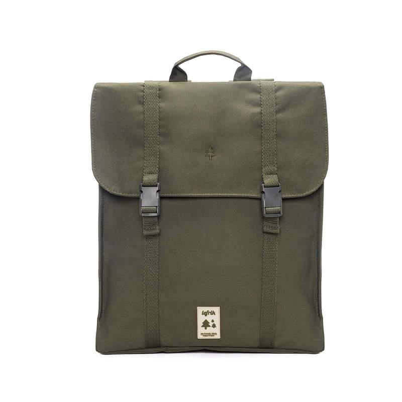 Zaino HANDY in tessuto eco friendly Oliva - Lefrik