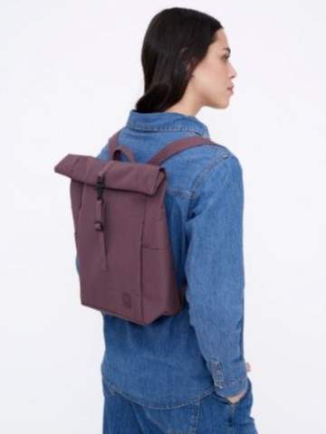 Zaino Lefrik ROLL MINI in tessuto sostenibile impermeabile Maroon